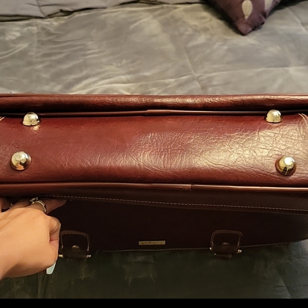 Impossible to find Vintage Genuine Leather 1960s Schiaparelli weekenders bag - Picture 11 of 12